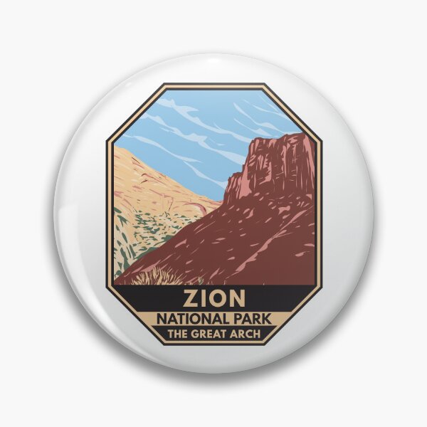 Item preview, Zion National Park Utah The Great Arch Emblem designed and sold by KrisSidDesigns.
