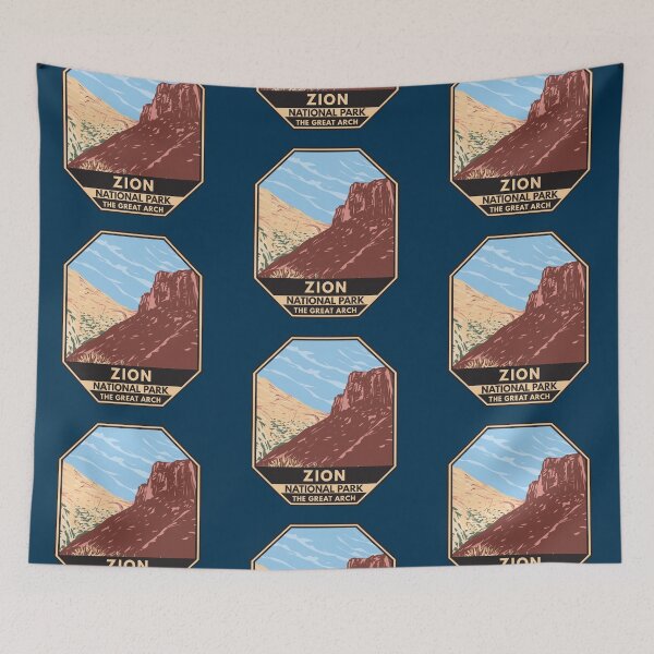 Item preview, Zion National Park Utah The Great Arch Emblem designed and sold by KrisSidDesigns.
