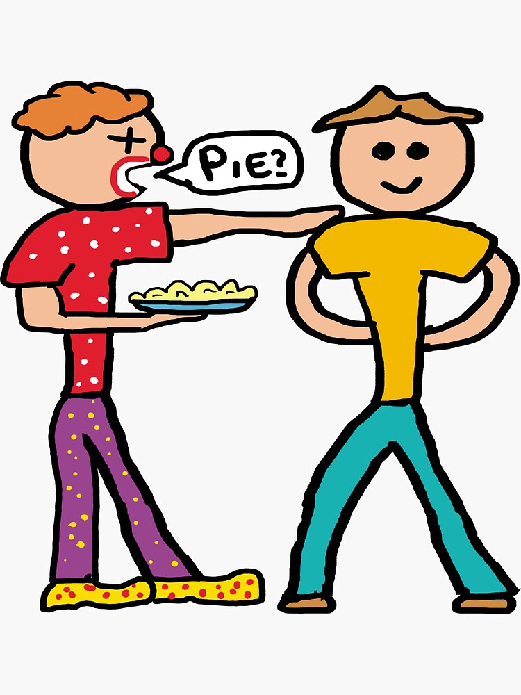"Custard Pie In The Face" Sticker for Sale by MarkEwbie Redbubble