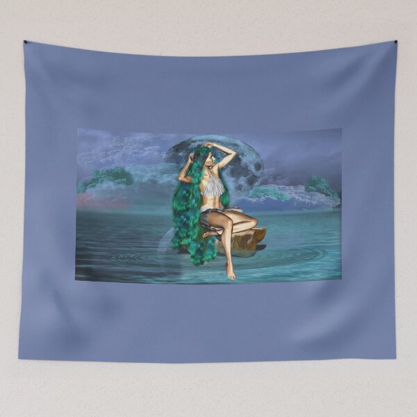 Item preview, Waiting Long Haired Girl  designed and sold by Patricia Brown.