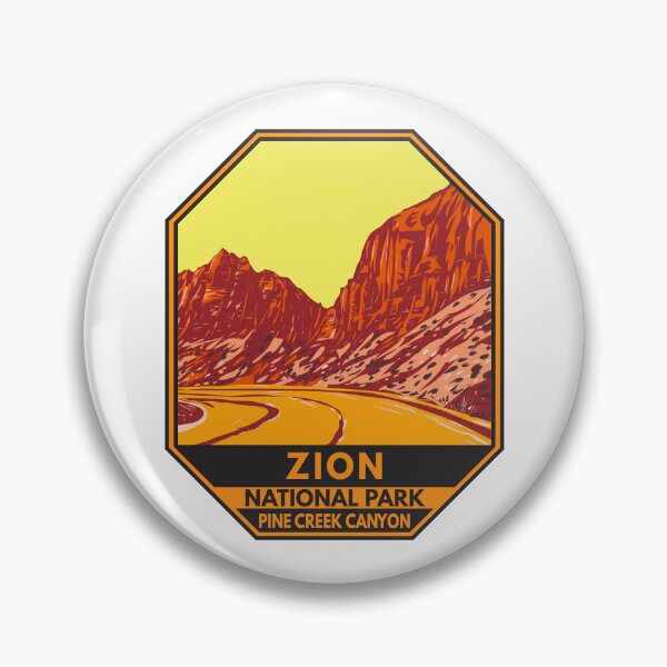 Item preview, Zion National Park Utah Pine Creek Canyon Emblem designed and sold by KrisSidDesigns.