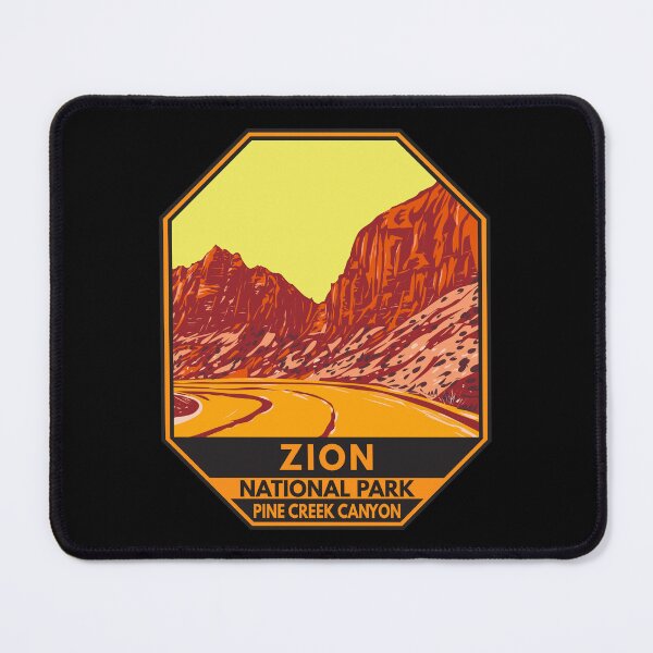 Item preview, Zion National Park Utah Pine Creek Canyon Emblem designed and sold by KrisSidDesigns.