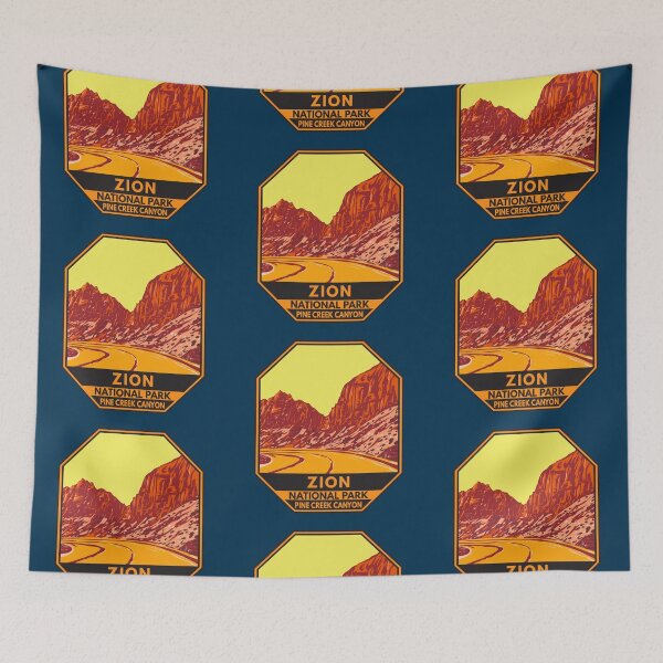 Item preview, Zion National Park Utah Pine Creek Canyon Emblem designed and sold by KrisSidDesigns.