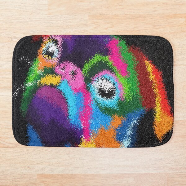 Item preview, Colorful Pug Head Made of Tiny Pebbles designed and sold by GinXArts.