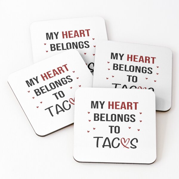 Item preview, My heart belongs to tacos valentines day taco lover v-day vday gift funny gift,valentine  designed and sold by illustramanshop.