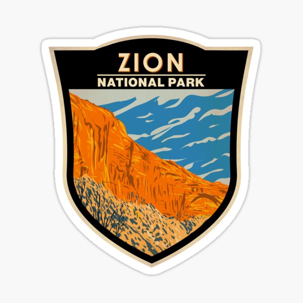 Vista previa del artículo con la obra «Insignia del Gran Arco del Parque Nacional Zion, Utah», diseñado y vendido por KrisSidDesigns.
