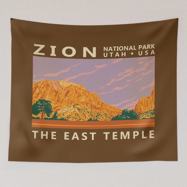 Item preview, Zion National Park Utah East Temple Vintage designed and sold by KrisSidDesigns.