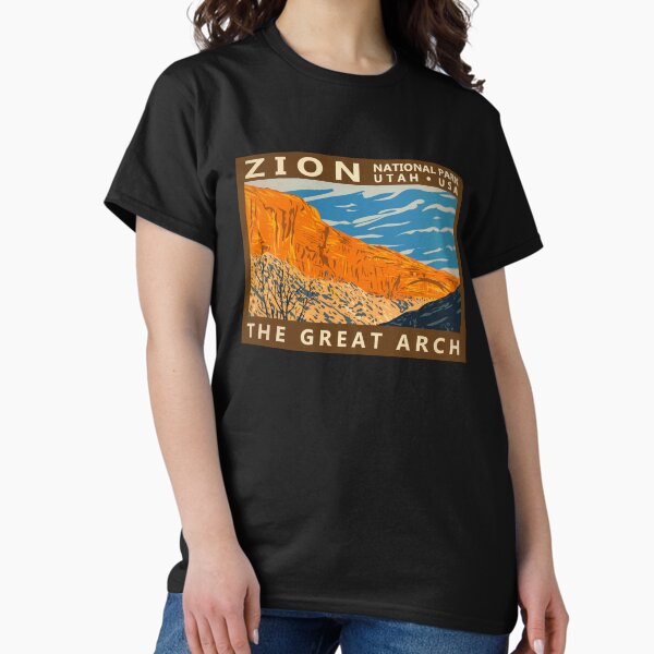 Vista previa del artículo con la obra «Parque Nacional Zion Utah El Gran Arco Vintage», diseñado y vendido por KrisSidDesigns.
