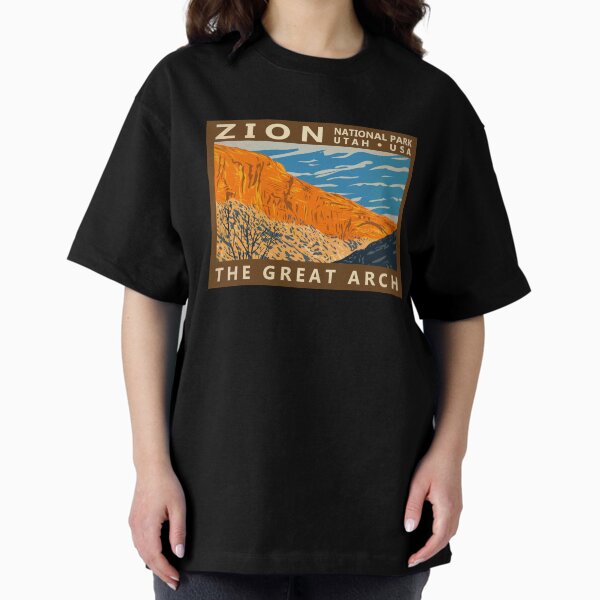 Vista previa del artículo con la obra «Parque Nacional Zion Utah El Gran Arco Vintage», diseñado y vendido por KrisSidDesigns.