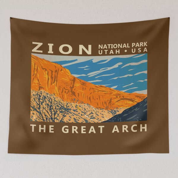 Item preview, Zion National Park Utah The Great Arch Vintage designed and sold by KrisSidDesigns.