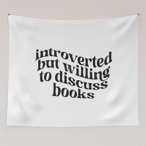 Item preview, Introverted but Willing to Discuss Books designed and sold by hollanov98.
