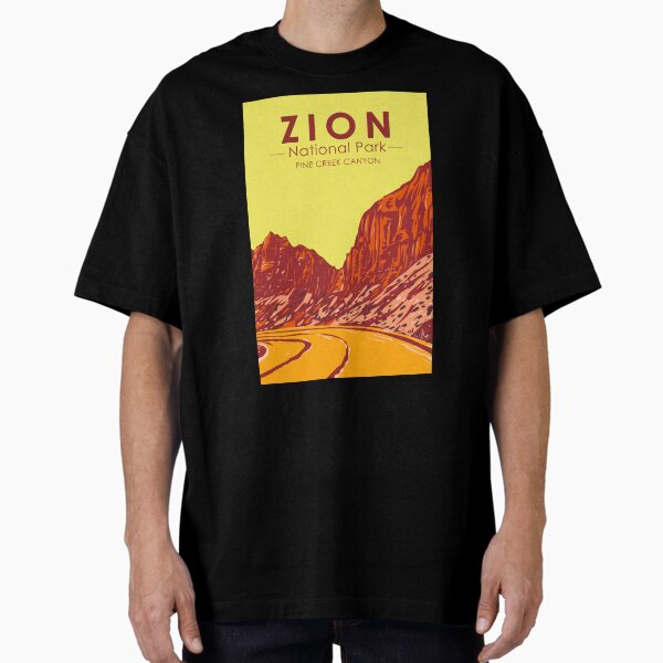 Vista previa del artículo con la obra «Parque Nacional Zion Utah Pine Creek Canyon Vintage», diseñado y vendido por KrisSidDesigns.
