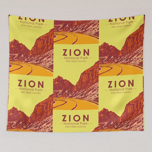 Item preview, Zion National Park Utah Pine Creek Canyon Vintage designed and sold by KrisSidDesigns.