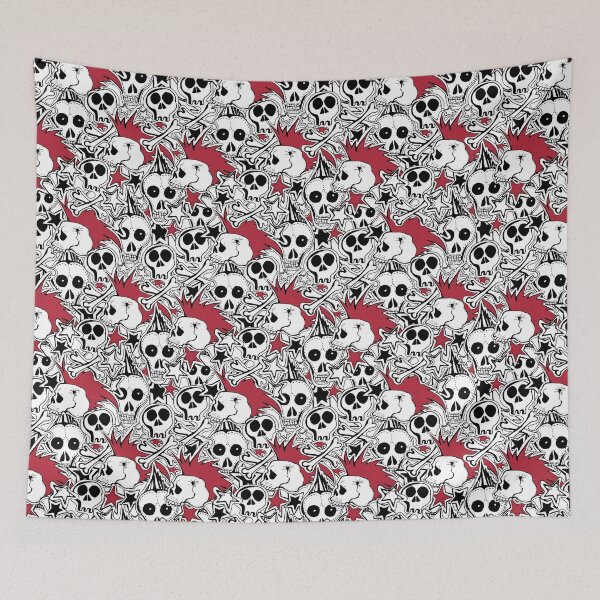 Item preview, Crazy punk rock seamless background. designed and sold by TrishaMcmillan.