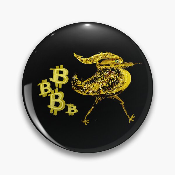 Item preview, An bitcoin-laying bird designed and sold by Yulia Kozhevnikov.
