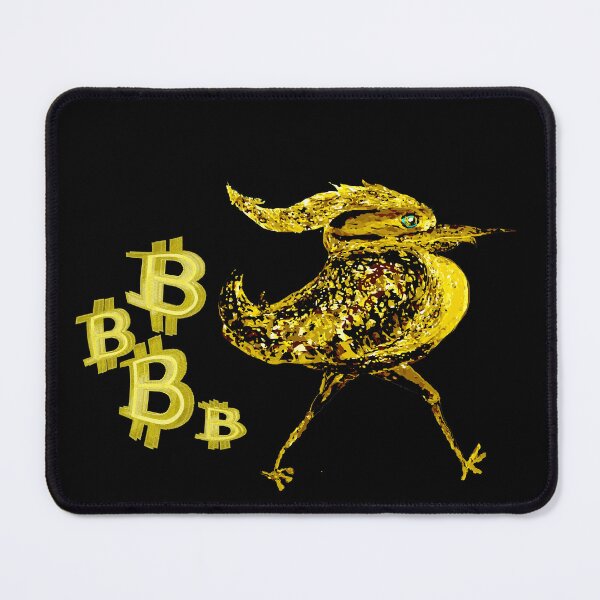 Item preview, An bitcoin-laying bird designed and sold by Yulia Kozhevnikov.