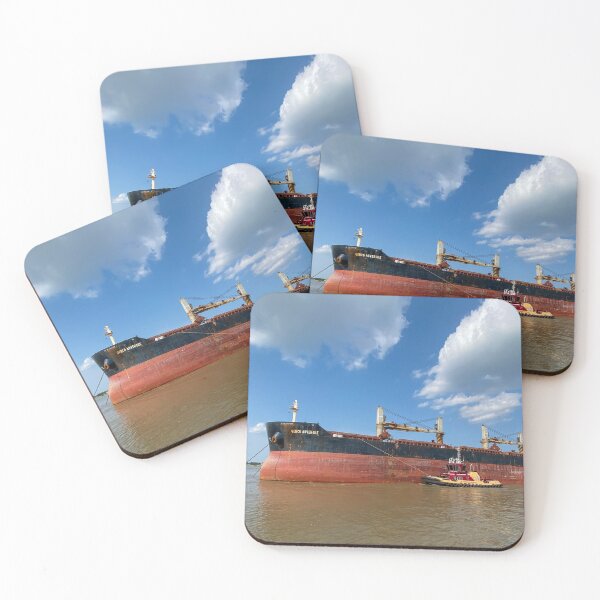 Item preview, Ship and Tugboat on the Mississippi River designed and sold by Debra Martz.