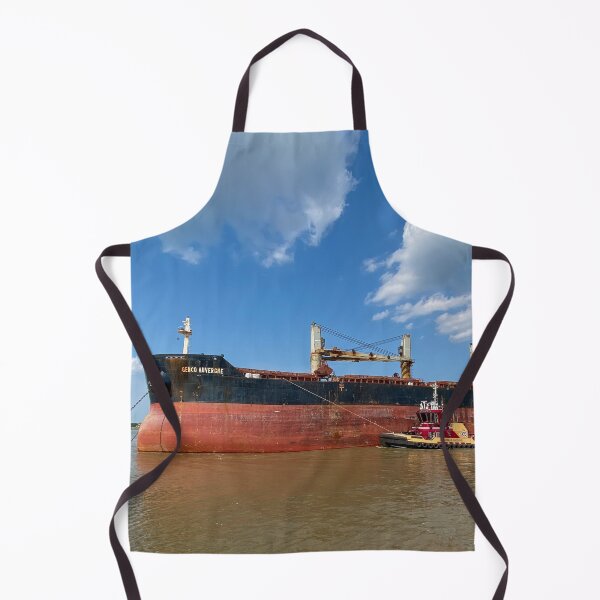 Item preview, Ship and Tugboat on the Mississippi River designed and sold by Debra Martz.