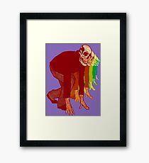 Racing Rainbow Skeletons Framed Print