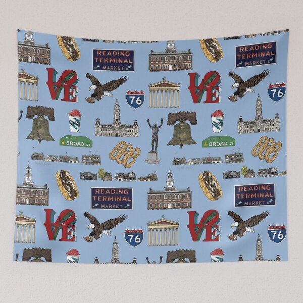 Item preview, Philly Pattern - Blue designed and sold by Elizabeth Weglein.