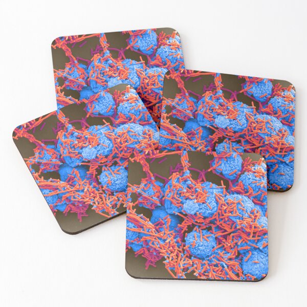 Item preview, E. coli and Macrophages, SEM, Microscope Bacteria designed and sold by ScienceSource.