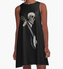 Skullboys Banjo Blues A-Linien Kleid