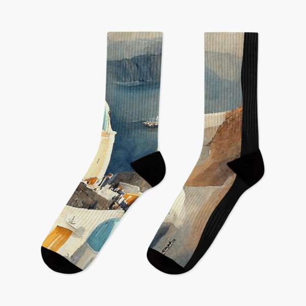 Item preview, Santorini Watercolor designed and sold by deificusArt.