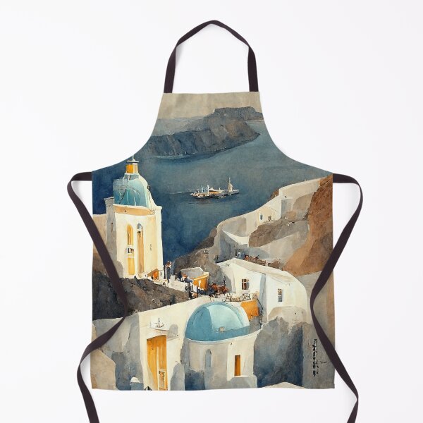 Item preview, Santorini Watercolor designed and sold by deificusArt.