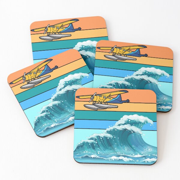 Item preview, Seaplane flying over wave designed and sold by flight-apparel.