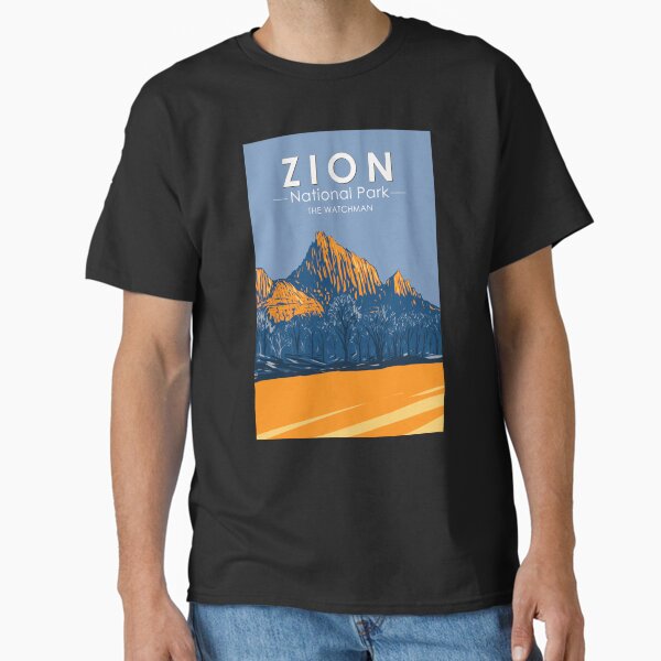 Vista previa del artículo con la obra «Parque Nacional Zion Utah El Vigilante Vintage», diseñado y vendido por KrisSidDesigns.