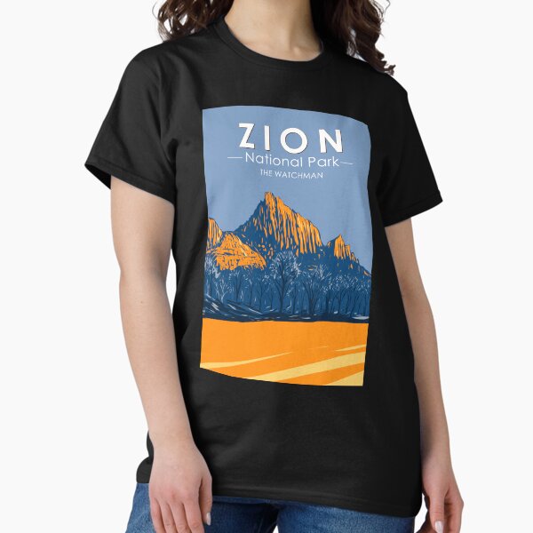 Vista previa del artículo con la obra «Parque Nacional Zion Utah El Vigilante Vintage», diseñado y vendido por KrisSidDesigns.