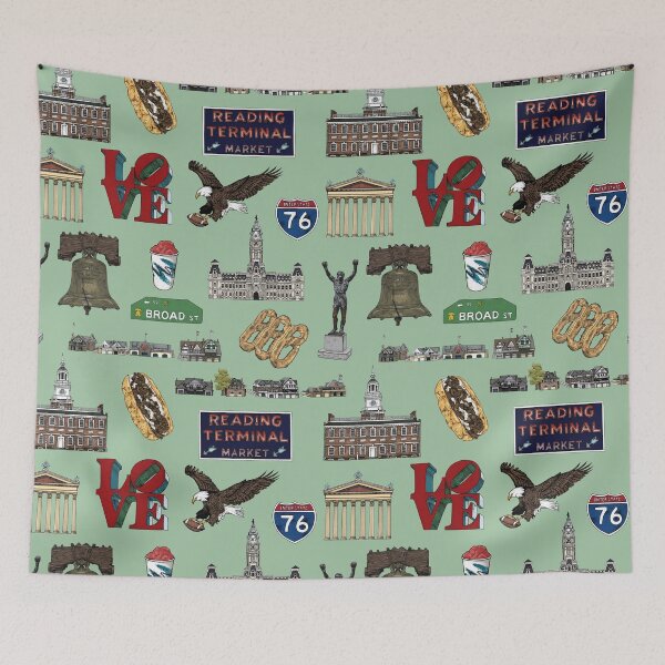 Item preview, Philly Pattern - Green designed and sold by Elizabeth Weglein.
