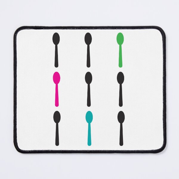 Item preview, Spoons Neon ColorBlack Pattern designed and sold by ValeriesGallery.