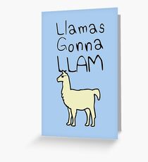 Tarjeta de felicitación Llamas Gonna Llam