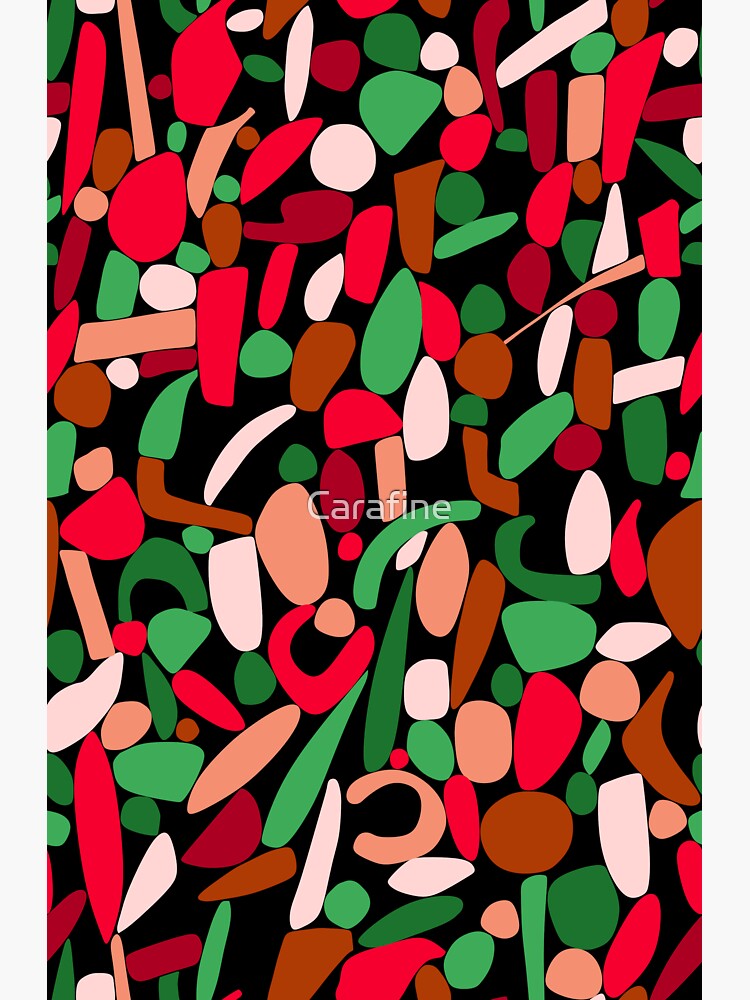 Thumbnail 3 von 3, Sticker, Nachtblüte - Abstrakt florales Design designt und verkauft von Carafine.