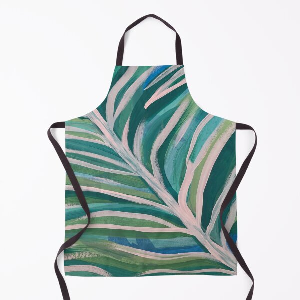 Item preview, Green and Blue Tropical Palm Leaf Summer Painting designed and sold by bipolarvirgoart.
