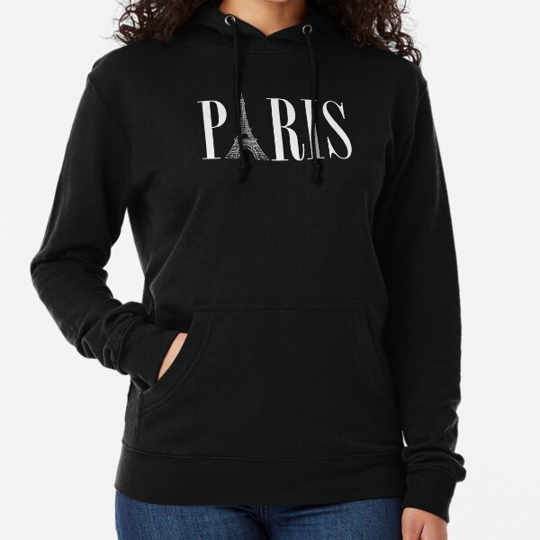 Womens Casual Sweatshirt Long Hoodies Dress Eiffel Tower Paris Sweater with Pockets
