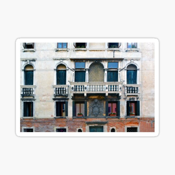 Detailed classical Italian building facade Sticker