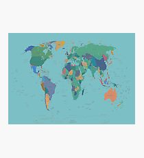 world map Photographic Print