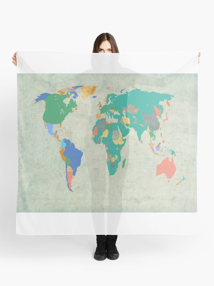 world map | Scarf