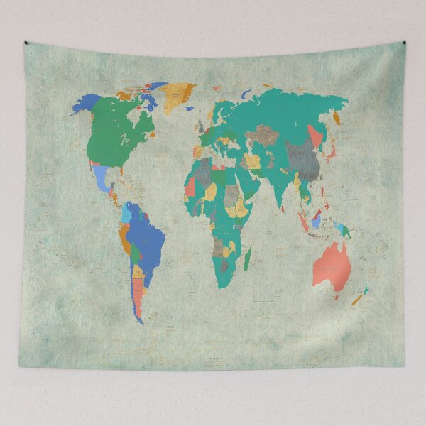 Item preview, world map designed and sold by BekimART.