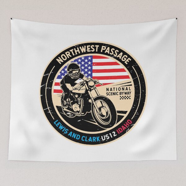 Item preview, Northwest Passage Scenic Byway | Idaho | Motorcycle designed and sold by KrisSidDesigns.