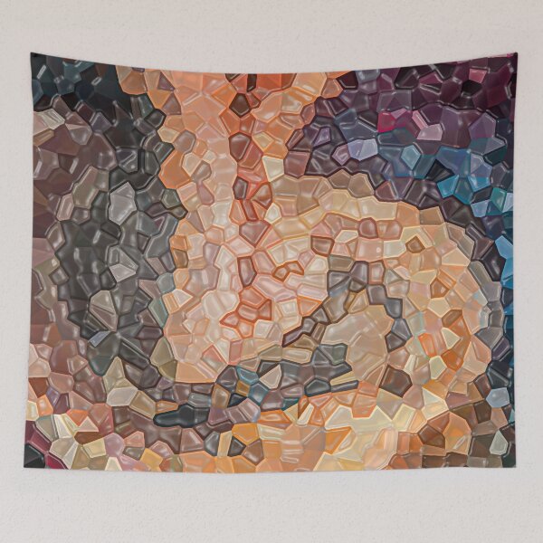 Item preview, Lava Flow Low Poly Marble Mosaic designed and sold by TeeBeesDesign.