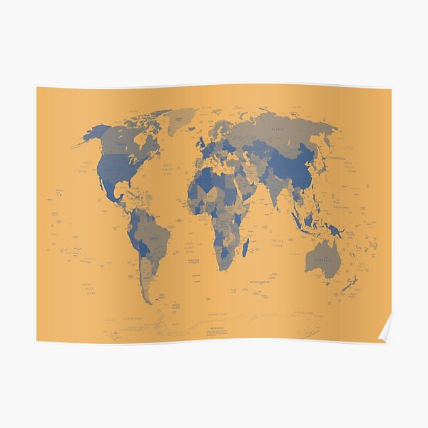 "world map" Poster for Sale by BekimART Redbubble