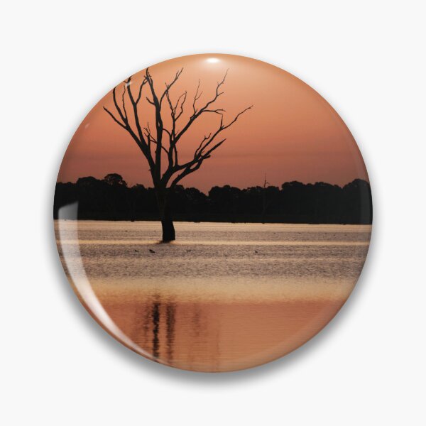 Item preview, Silhouette of a Tree at Dusk - Lake Fyans designed and sold by imaginethis.