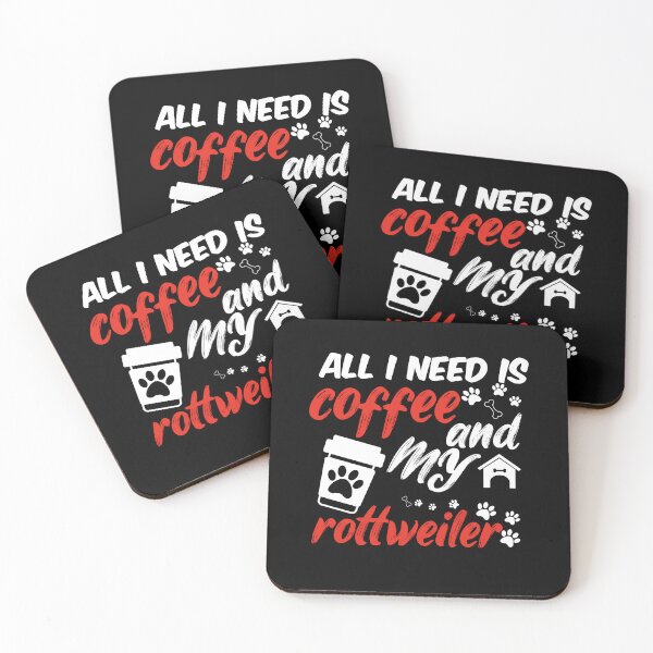 Item preview, funny dog and coffee meme,all i need is coffee and my rottweiler designed and sold by randomdogshirt.