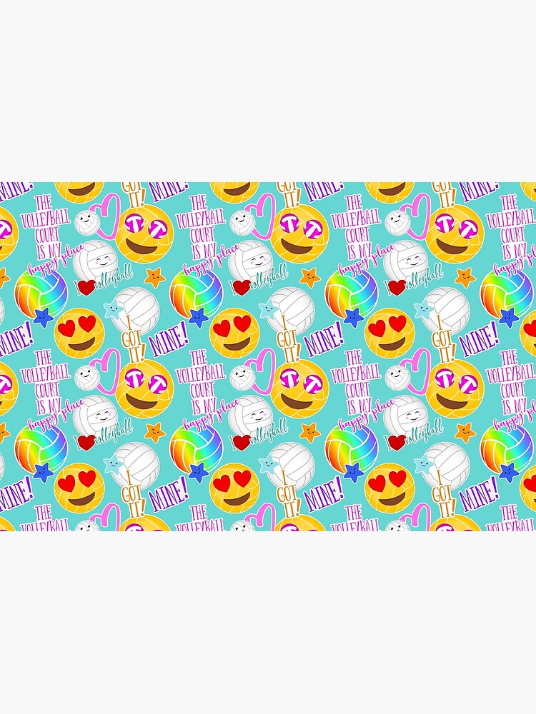Thumbnail 2 of 2, Laptop Sleeve, kawaii emoji typography girls volleyball designed and sold by katzdzynes.