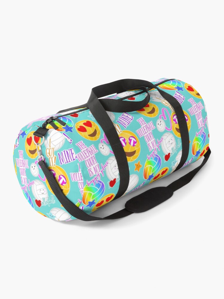 Thumbnail 1 of 3, Duffle Bag, kawaii emoji typography girls volleyball designed and sold by katzdzynes.