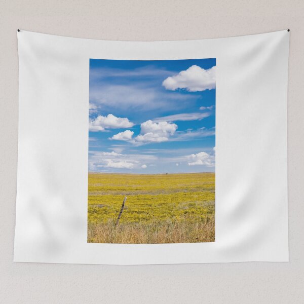 Item preview, Yellow fields under blue cloudy sky designed and sold by Brian Scantlebury.