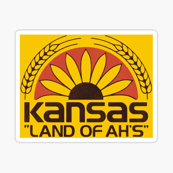 "Kansas "Land of Ah's"" Sticker for Sale by acquiesce13 Redbubble